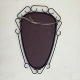 Rearview mirror with black metal frame, 1950