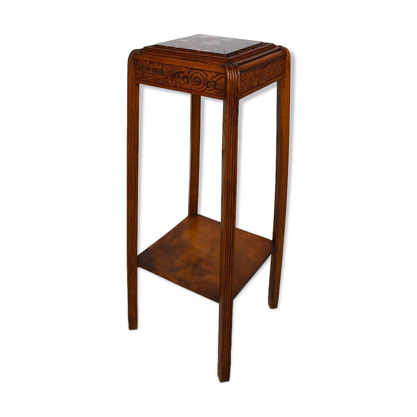 Art Deco harness in carved wood and marble, France, circa 1925