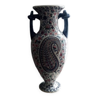 Vase Gien modèle Cachemire, 35 cm