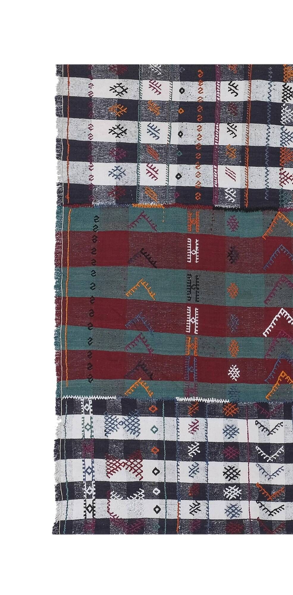 Vintage Turkish kilim, handwoven, 149x263 cm.