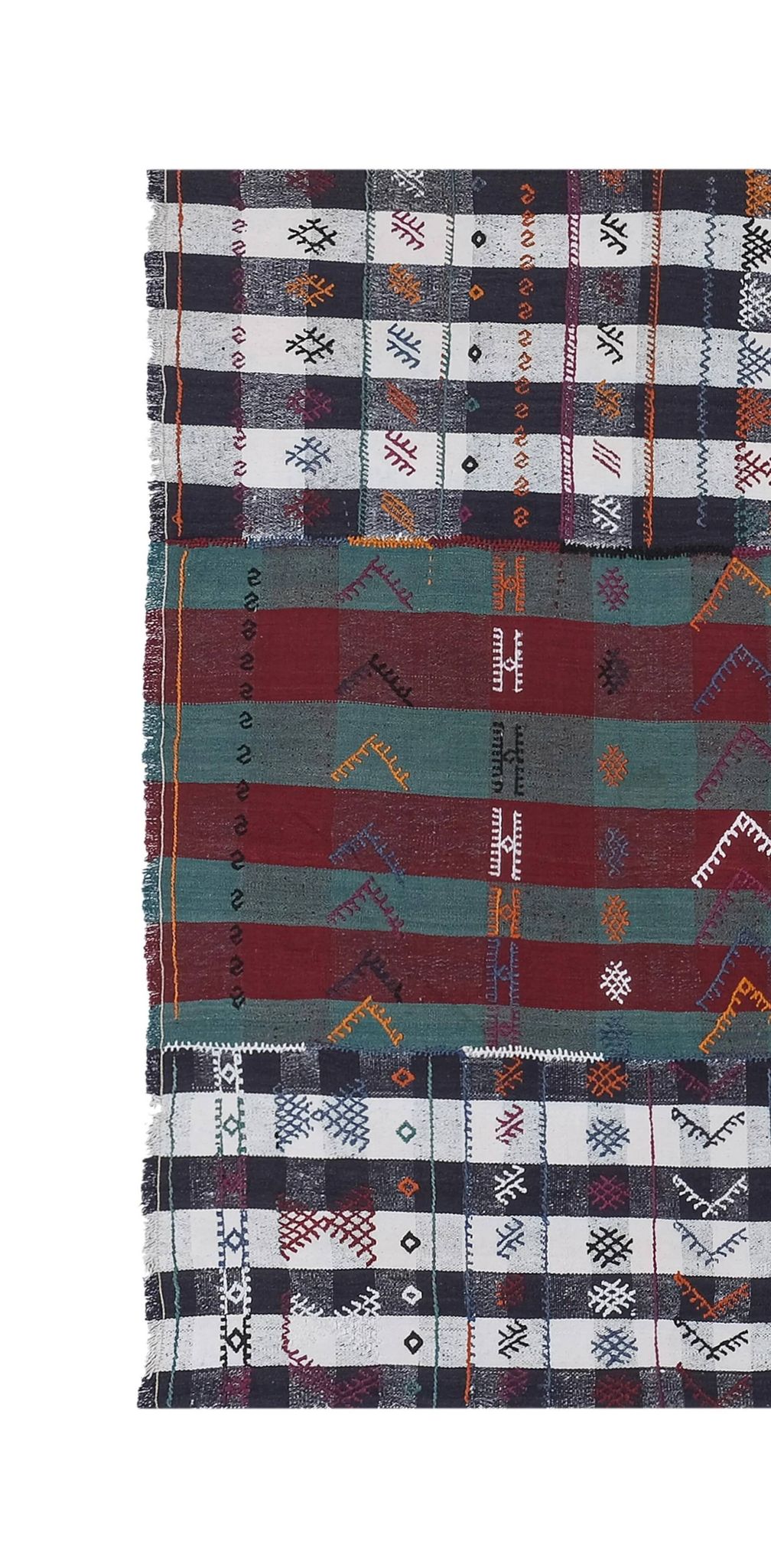 Vintage Turkish kilim, handwoven, 149x263 cm.