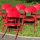 Vintage metal folding chair set of 6