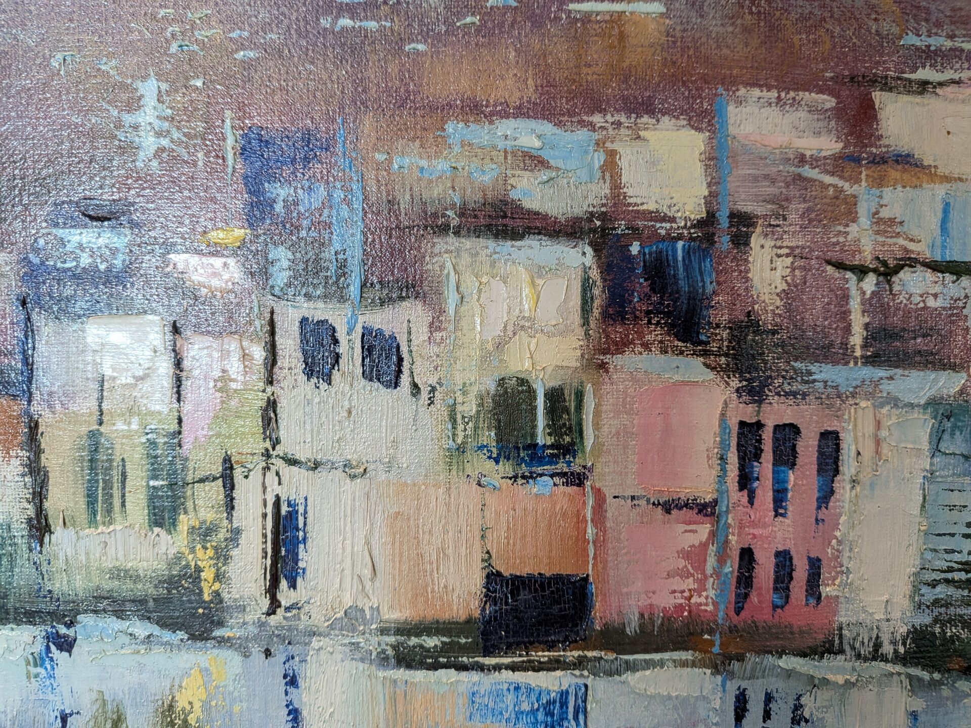 Nicole Marc – Poros, Greece – signed oil on canvas – 65 x 54.5 cm