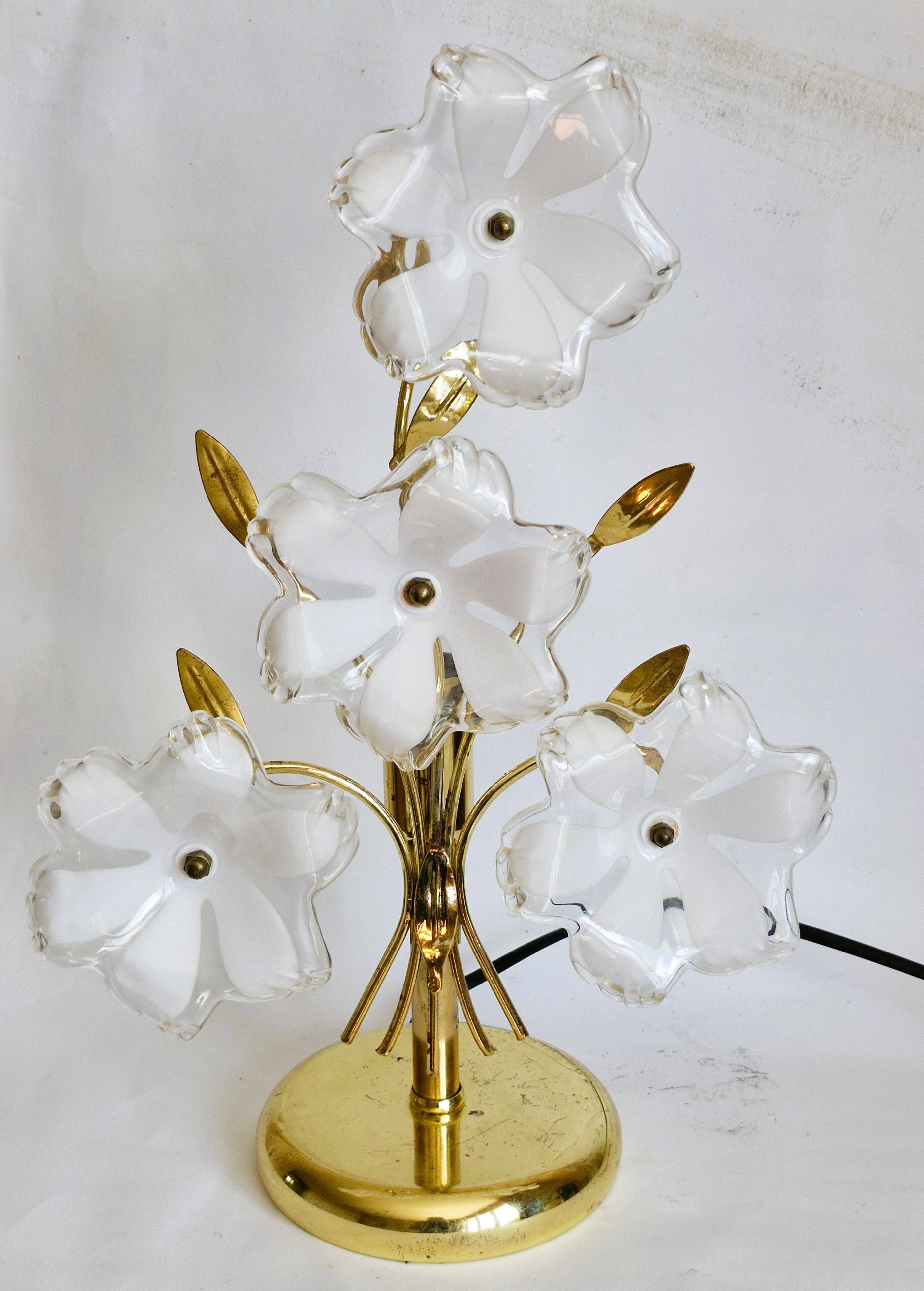 80s/90s flower table lamp