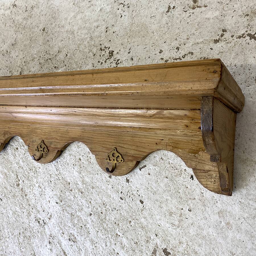 Solid wood kitchen wall shelf