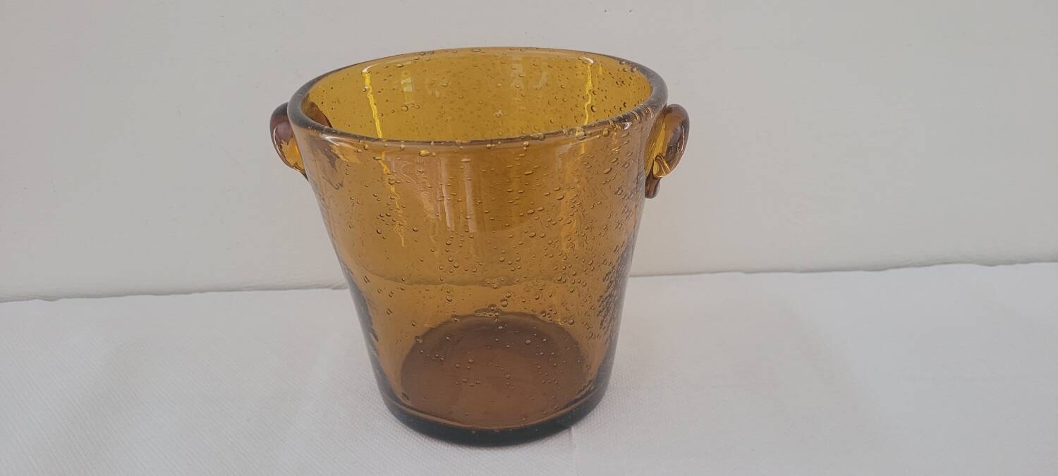 80's mouth blown ice bucket