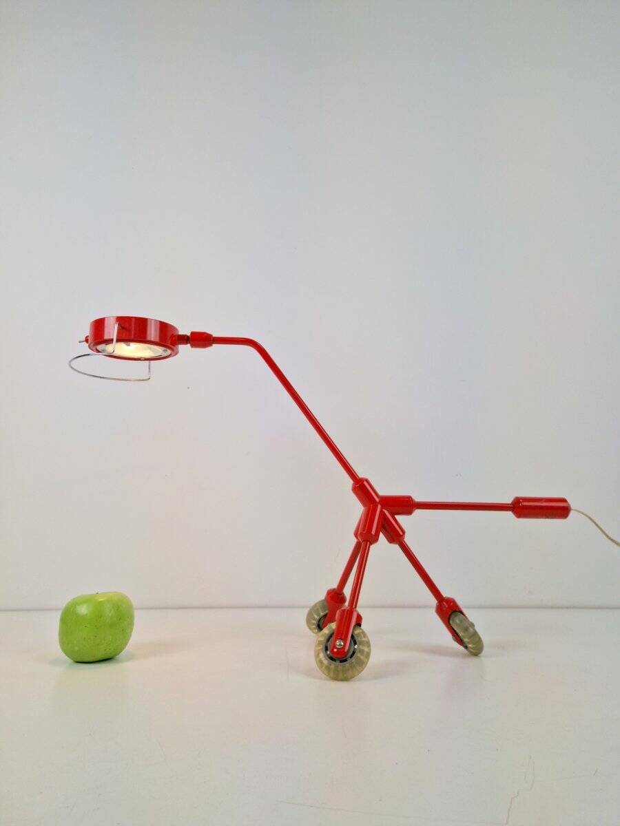 Red Dog Kila Table Lamp on Wheels by Harry Allen for Ikea, 2000s