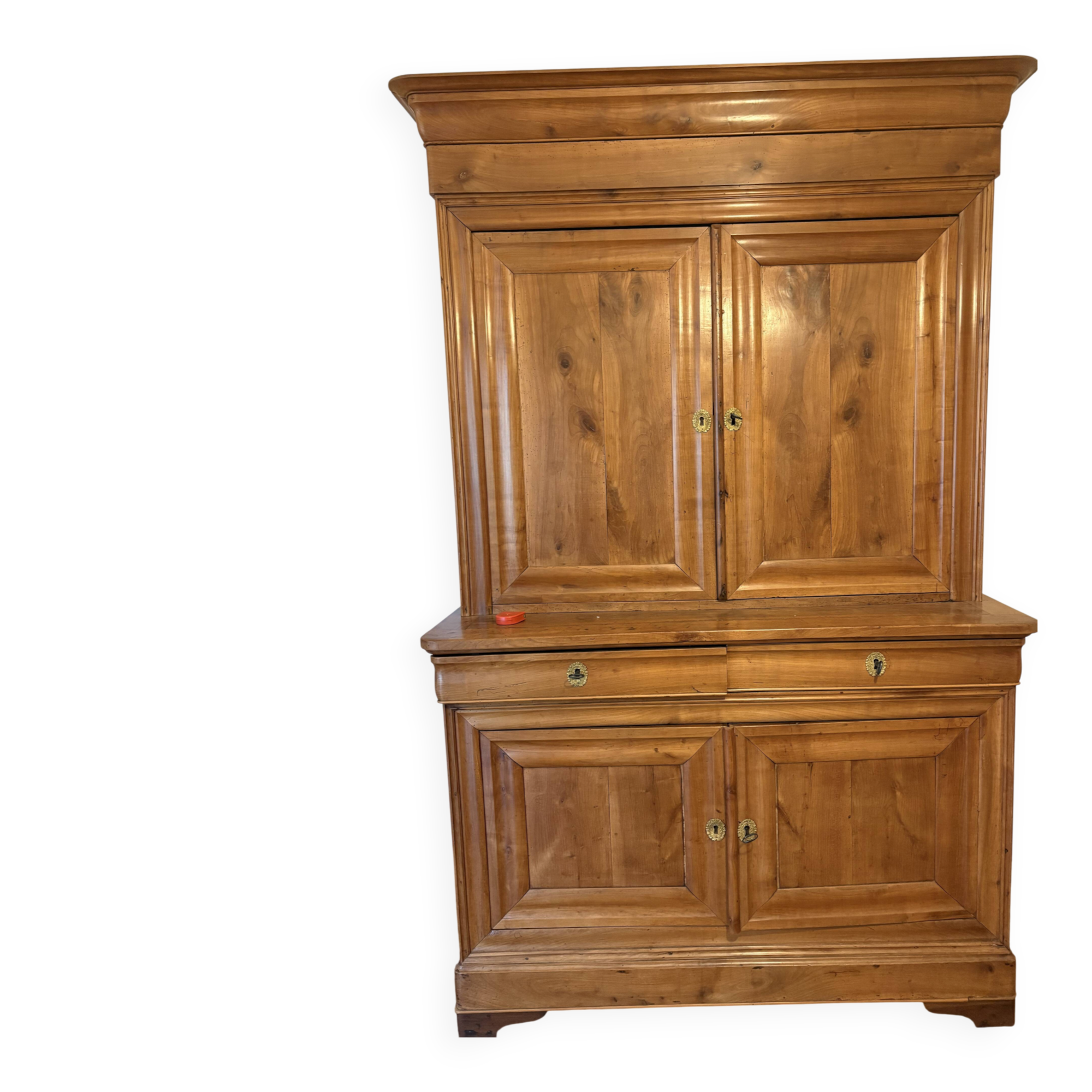 Buffet 2 corps, ancien, bois de fruitier