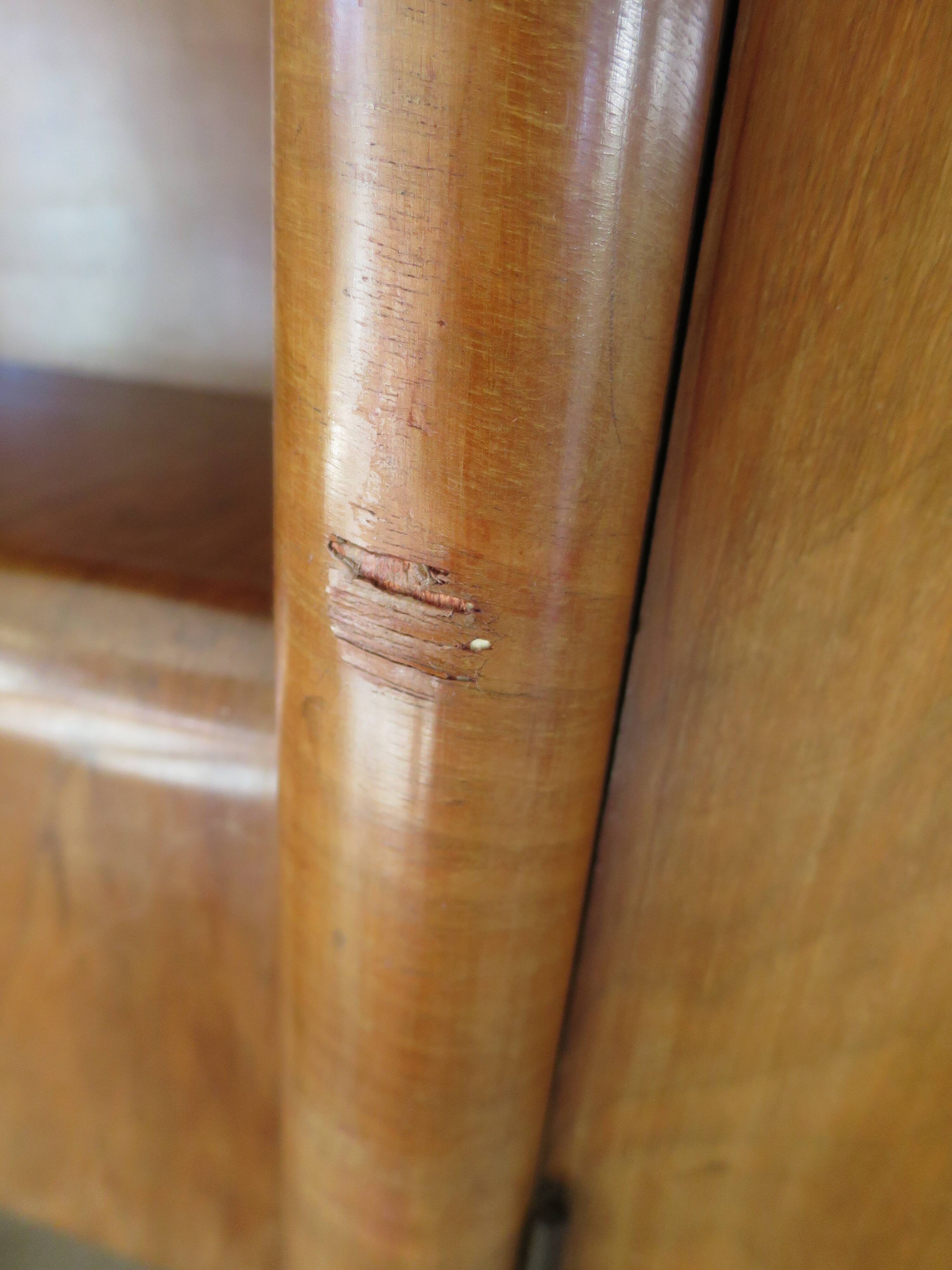 Headboard – console – sideboard – art deco – 2 doors – 2 niches in solid walnut e