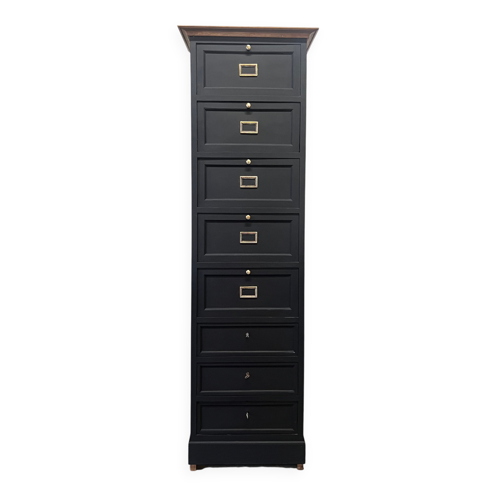 Cabinet with flaps and drawers