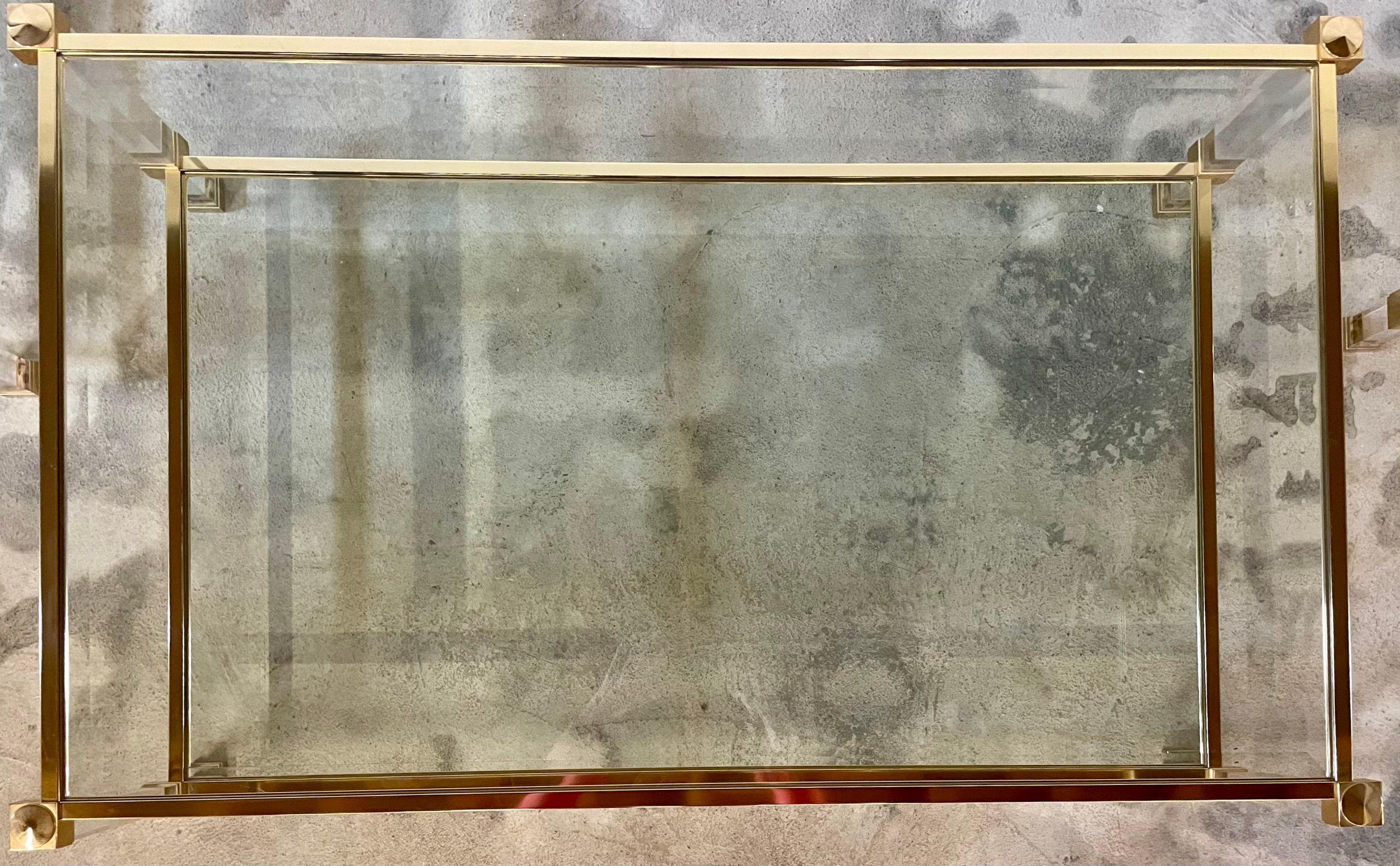Pair of sofa ends and coffee table Pierre Vandel in altuglas