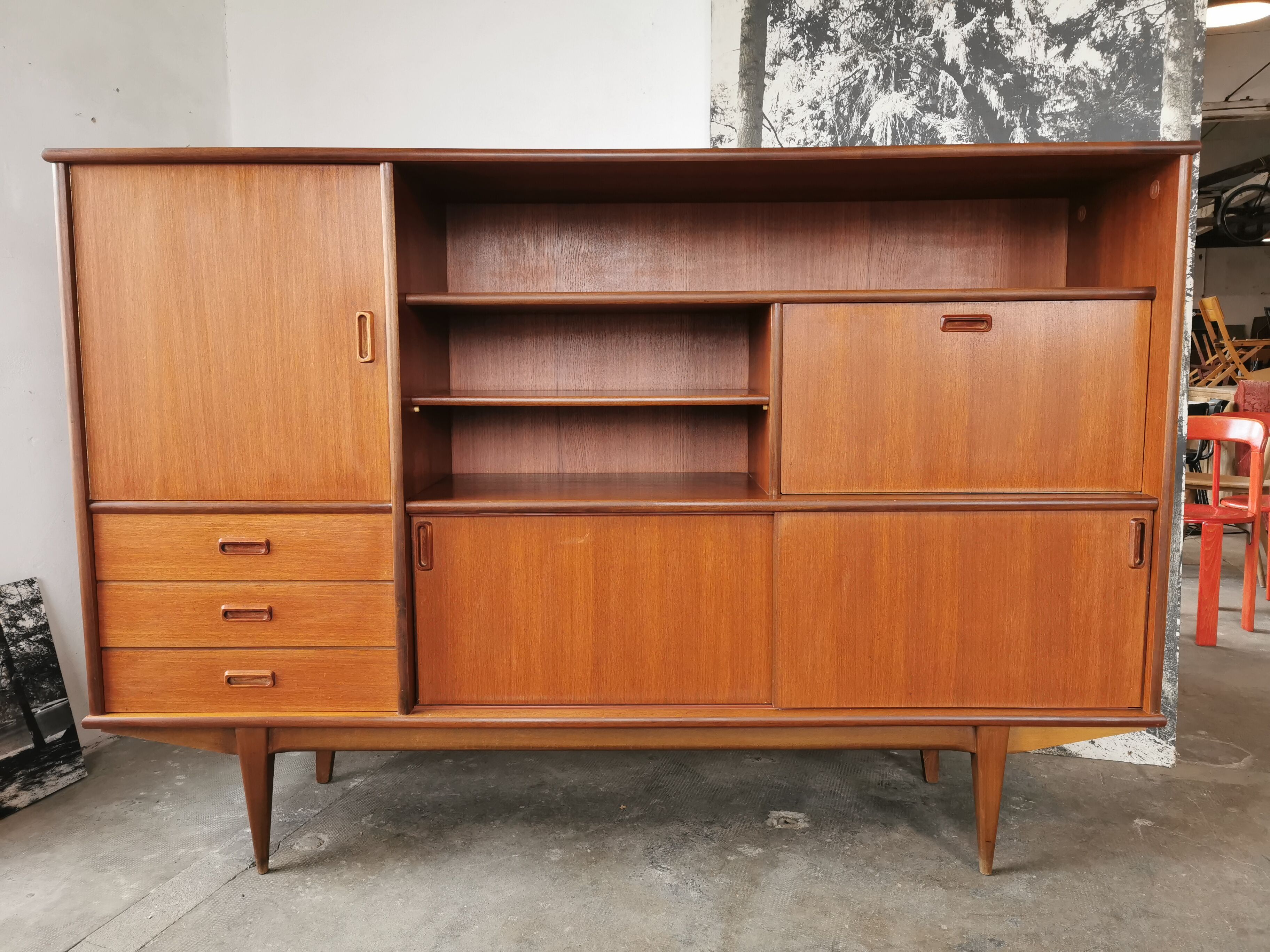 Scandinavian teak bookcase