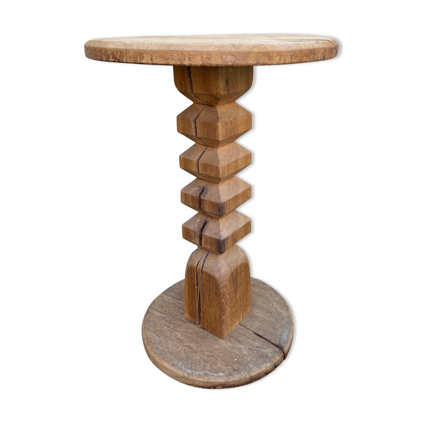 Table de bistrot en bois brut