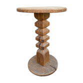 Bistro table in raw wood