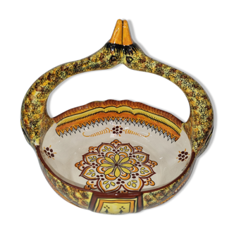 Fruit cup Henriot Quimper, swans of 1960