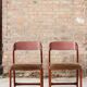 Pair of sleigh chairs by baumann, france circa 1960