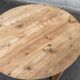 Round stripped solid pine kitchen table 98cm