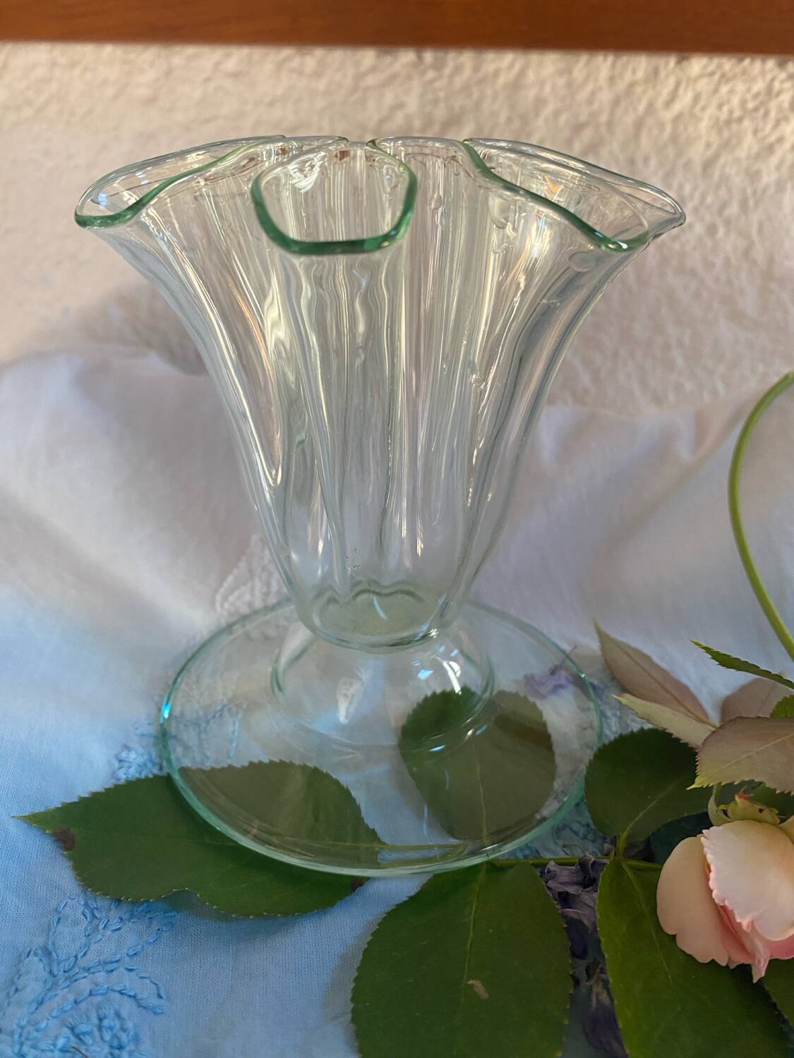 Original old glass vase