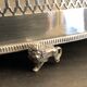 Alpaca silver metal to  lion feet and openwork borders