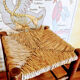 Braided straw stool