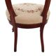 Louis Philippe chair in mahogany with upholstered embroidered seat