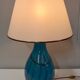 White day abat lamp and blue glass foot 1940/1960