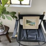 Oil on wood Mediterranean Sea J.Bellemont