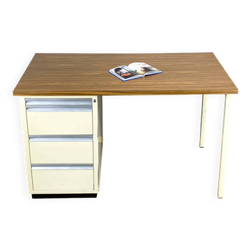 Doctor's desk, lacquered metal and chipboard, 1970s