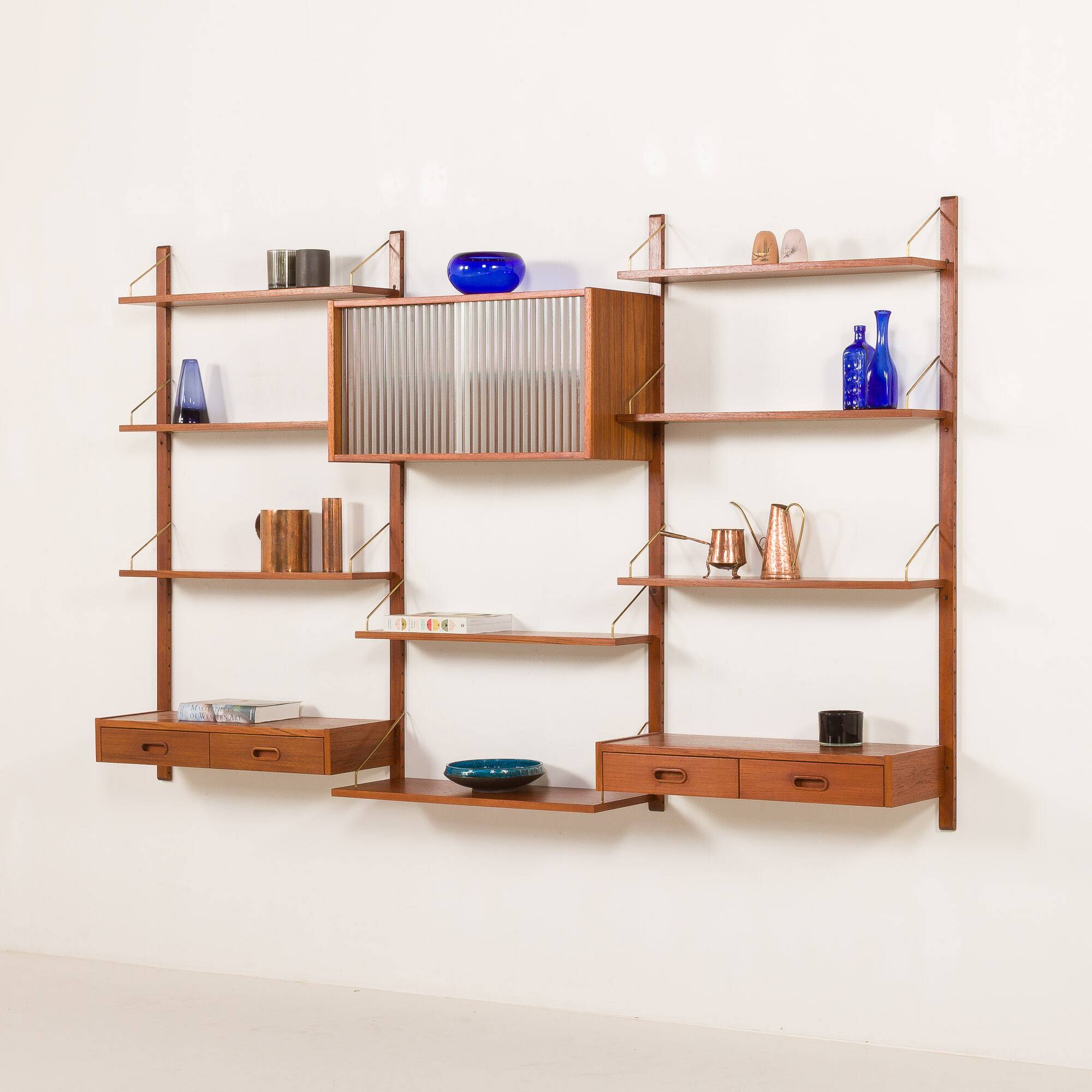 Mid century modern teak wall unit