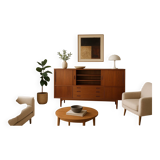 Scandinavian Teak Highboard Sideboard – Rare Item, 1960s Design