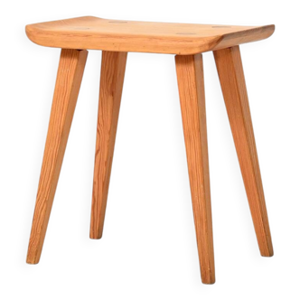 Vintage “Visingsö” pine stool by Carl Malmsten