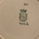 10 dessert plates and Art Deco green Saint Amand serving dish