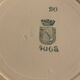10 dessert plates and Art Deco green Saint Amand serving dish
