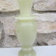 Vase in translucent natural stone of very light green color
