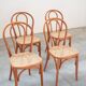 Bent beech wood chairs with straw seats, no. 34 total, 1990-2000