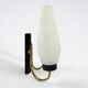 Set of 2 brass and glass wall lamps, 1950s