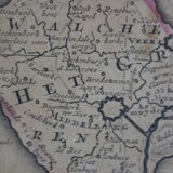 Map of the County of Flanders Belgium by Peter Schenck (1660 1718)