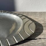 Pewter dish 1900 signed Alice and Eugène Chanal