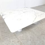 Angelo Mangiarotti carrara marble Coffee Table for Up&Up, Italy