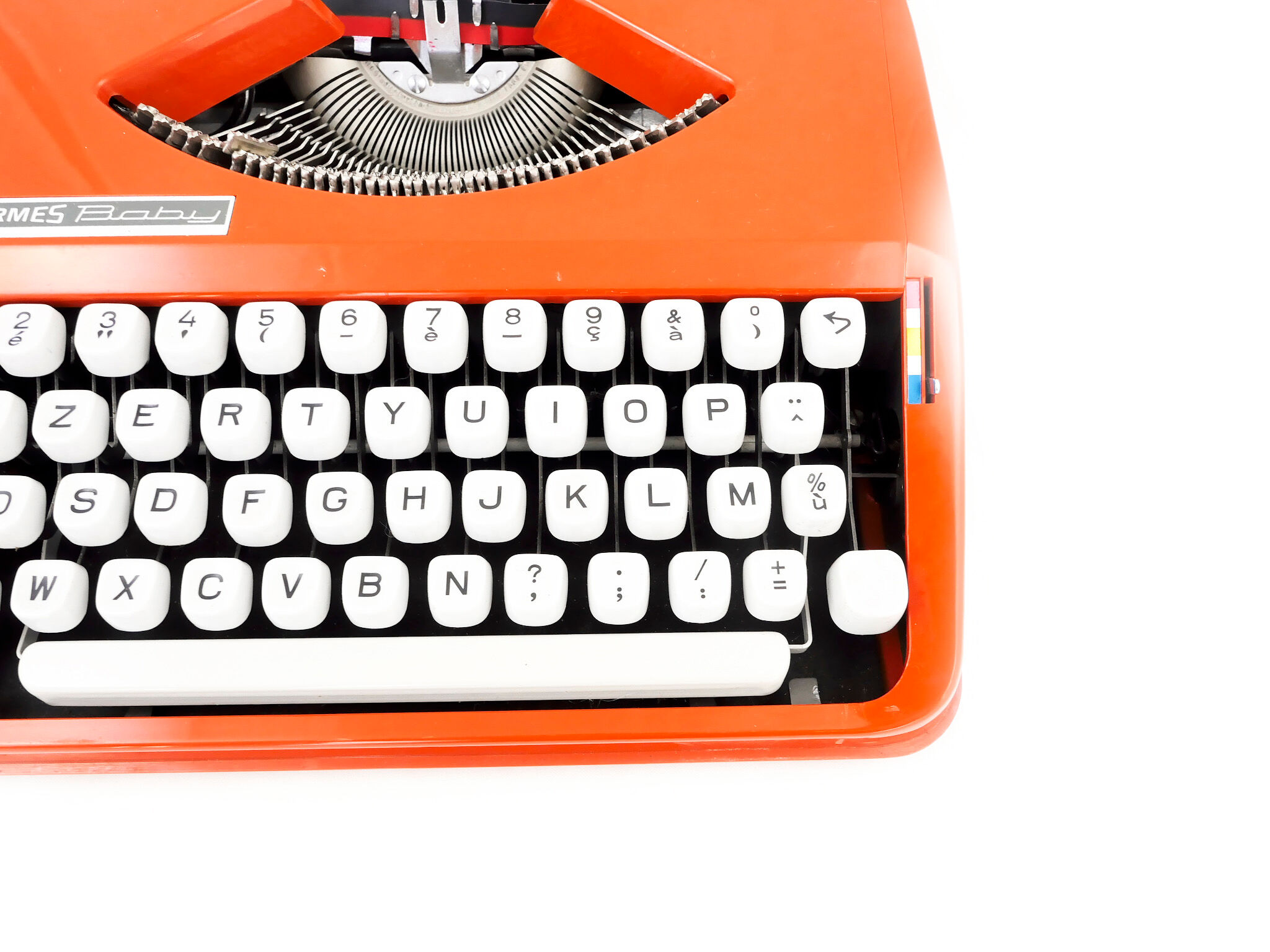 Machine à écrire hermes baby rouge corail cursive