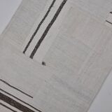 Decorative White And Black Hemp Kilim Rug sku 3803