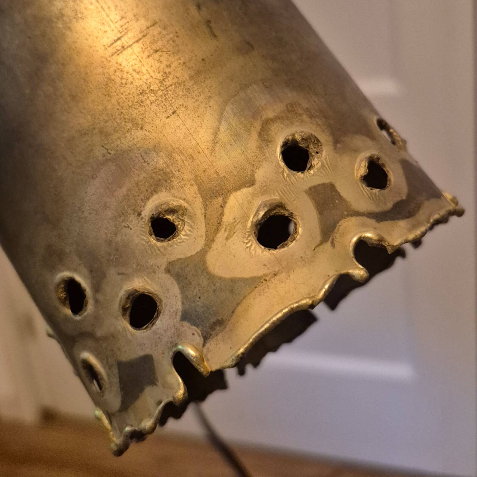 Brutalist Copper Floor Lamp by Holm Sørensen, Denmark 1960s