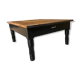 Raw wood coffee table - black legs