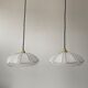 Pair of vintage art-deco pendant lamps