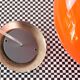 Vintage orange opaline glass pendant light