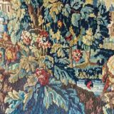 old tapestry with greenery and birds decoration