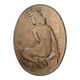 Bas-relief ovale ancien "Nu féminin"