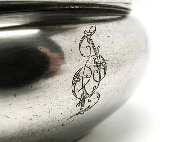 Basket sugar bowl, silver-plated brass, Germany, 1920s