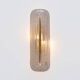 Pair of Modern Murano Glass Transparent and Brass Sconces, Italy