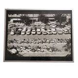 Framed film photograph: cars from the 1950s